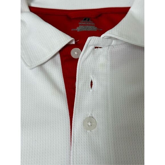 Russel Shirt Men's Large Red White Athletic Polo Size XXL N Huskers See Desc - Picture 7 of 13